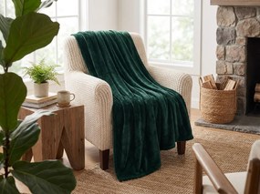 Mikroszálas takaró SOFT, sötétzöld Méret: 200 x 220 cm