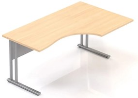 Visio LUX ergonomikus asztal 160 x 100 cm, jobb, tölgy