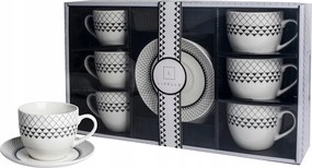 Csésze szett Livello klasszikus csészék díszített porcelán csésze