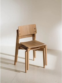 Natúr színű rakásolható étkezőszék tölgyfa dekorral Wem – noo.ma
