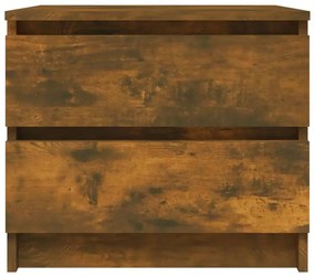 2 db füstös tölgyszínű szerelt fa éjjeliszekrény 50x39x43,5 cm