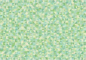 Tapéta Geometrikus mozaik zöld-bézs absztrakt vinil 460x300 +ragasztó