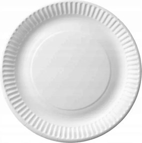 Papírtányér fehér kerek eldobható desszertes 18 cm 100 db