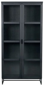 Fekete tölgyfa tálalószekrény 95x195 cm Everett - Rowico