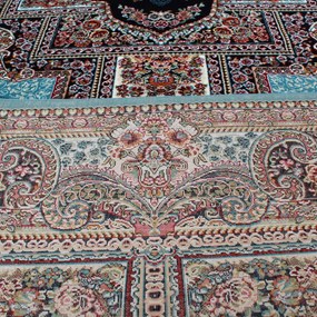Perzsa szőnyeg türkiz TABRIZ 160x230 luxus nappali szőnyeg akrilból