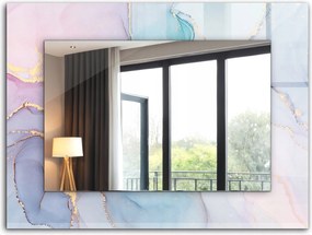 Falra akasztható üvegkeretes tükör XXL 80x60 cm Absztrakt akvarell