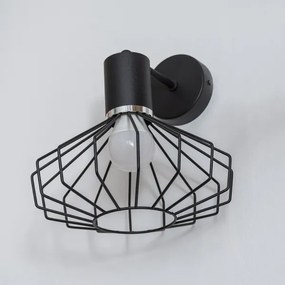 Fali lámpa SOLANO 1xE27/15W/230V fekete/fényes króm