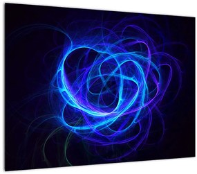 Kék absztrakt gombolyag képe (70x50 cm)