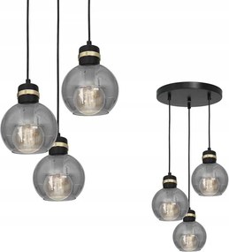 FĂŒggĆlĂĄmpa Omega Black/gold 3xE27