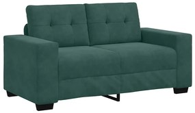 sötétzöld bársony loveseat kanapé 120 cm