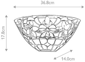 Quoizel QZ-KAMI-WU - Tiffany KAMI falikar 2xE14/60W/230V