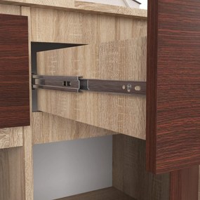 Komód Kuwait 3D 3D (sonoma tölgy + wenge). 1117163