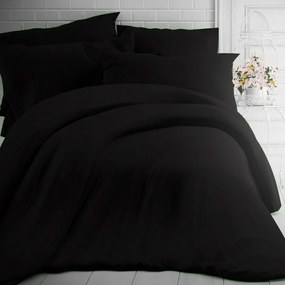 Pamut lepedők Fekete TiaHome - 1x Párna 90x70cm, 1x Paplan 140x200cm
