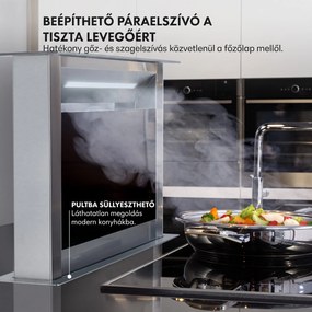 Klarstein Royal Flush Eco, páraelszívó, 60 cm, 604 m³/ó, A+