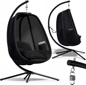 Deuba Alvie függőfotel 190x140x110 cm - fekete