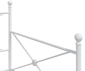 Daybed with Trundle without Mattress White 107x203 cm acél