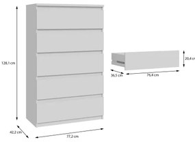 MAO fehér fiókos komód