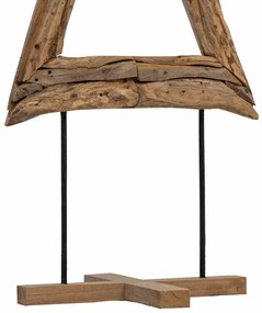 Karácsonyfa állvánnyal Barna 90 cm Tömör tíkfa