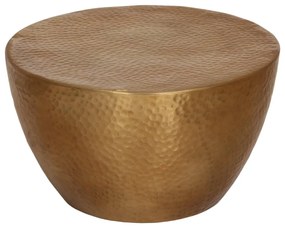 sárgaréz kalapált alumínium dohányzóasztal Ø 50 x 30 cm