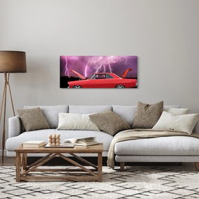 Piros autó képe (120x50 cm)