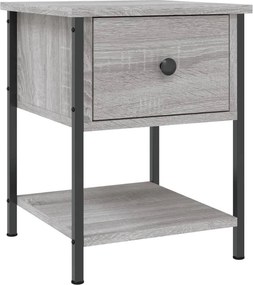 vidaXL szürke sonoma színű szerelt fa éjjeliszekrény 34 x 35,5 x 45 cm