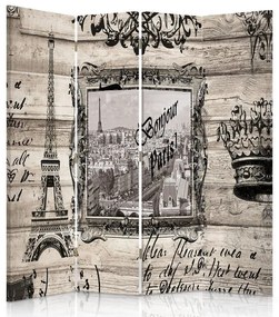 Gario Paraván Bonjour Paris Méret: 145 x 170 cm, Kivitelezés: Klasszikus paraván