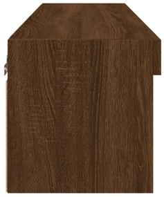 barna tölgy színű TV-szekrény LED-világítással 80 x 30 x 30 cm