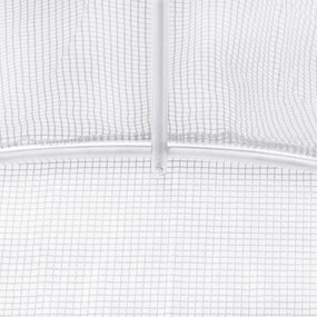 fehér acélvázas melegház 18 m² 6 x 3 x 2 m