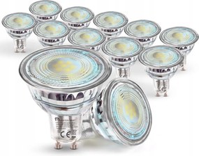 10 db GU10 Led lámpa PAR16 4,5W 50W 2700K 345lm Meleg Fehér