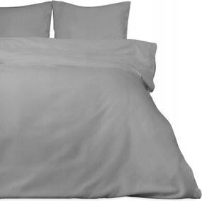 Pamut-szatén ágyneműhuzat 140x200 hamuszürke