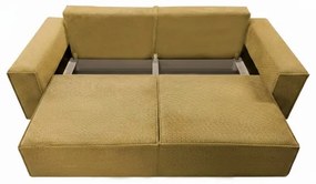 Kihúzható háromszemélyes kanapé tárolóval RONDA narancssárga