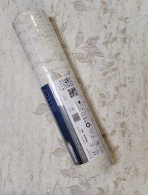 Tapéta Vastag levelek vakolat fehér arany 10326-02