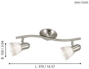 EGLO 88473 - Spotlámpa DAKAR 1 2xE14/40W