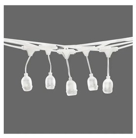 Kültéri fénylánc 15xE27/10W/230V 15 m IP44 fehér