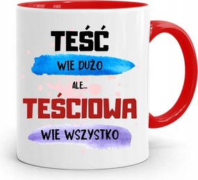 Piros Anyós Bögre Anyós Mindent Tud fényképes nyomattal