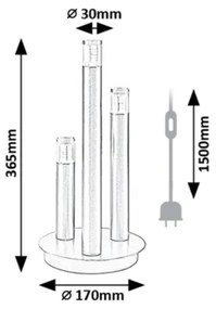 Rabalux 74366 - Asztali lámpa RAMIRA 3xG9/5W/230V arany