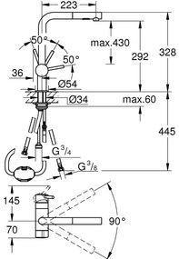 GROHE 31558GN0 - Aranyszínű mosogató csaptelep A