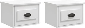 vidaXL 2 db magasfényű fehér fali éjjeliszekrény 41,5 x 36 x 28 cm