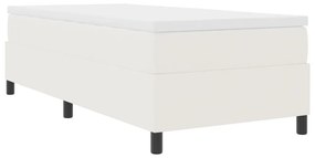 Boxspring Ágy Krém Egyszemélyes Corduroy Szövet