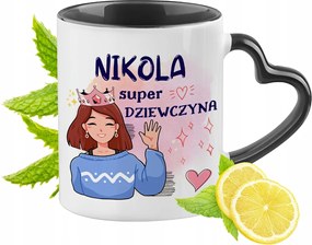 Fekete bögre szĂv alakĂș fĂŒllel NikolĂĄnak IdeĂĄlis AjĂĄndĂ©k