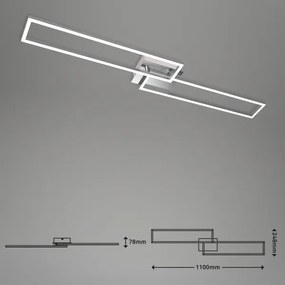 Brilo - LED Dimmelhető felületre szerelhető csillár FRAME 2xLED/20W/230V + távirányító