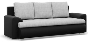 Tokio kanapéágy, fonott + műbőr, szürke - fekete