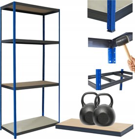 Fém tároló állvány garázs állvány Helios 180x75x60cm 4Px275kg