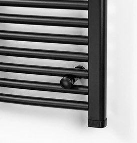 Íves törölközőszárító radiátor 1000x500 mm fekete