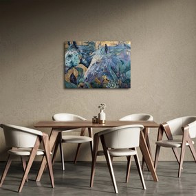 Kép - Lovak arany háttérrel (70x50 cm)