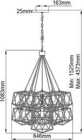 Hinkley Astrid HK-ASTRID-11P Függőlámpa 11x60W/E27