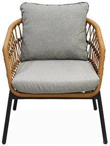 Kerti Ülőgarnitúra, Fém + Polyrattan, Barna. AZ-L1880 NAT