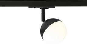 RENDL LYRA pro jednookr. lištu černá mléčný akryl 230V LED 5W 3000K