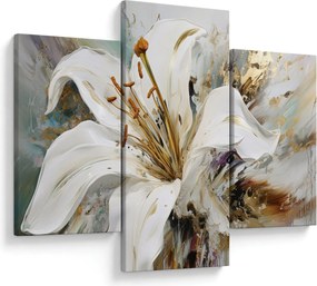 Kép - Absztrakció liliommal (90x60 cm)