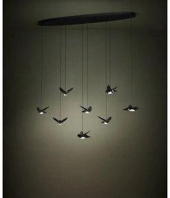 Eglo 390055 - LED Dimmelhető csillár zsinóron PARATEBUENO 8xLED/4,2W/230V fekete